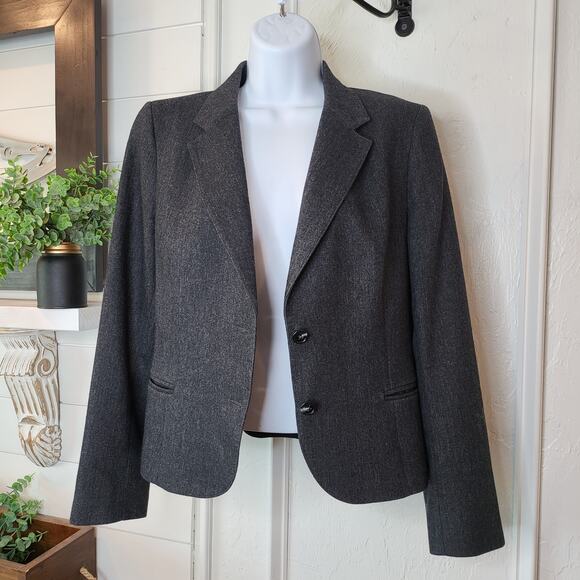 David Brooks Woman's  Dark Gray Blazer Size 12  #115 - Picture 4 of 10